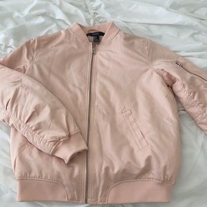Pink Puffy Bomber Jacket